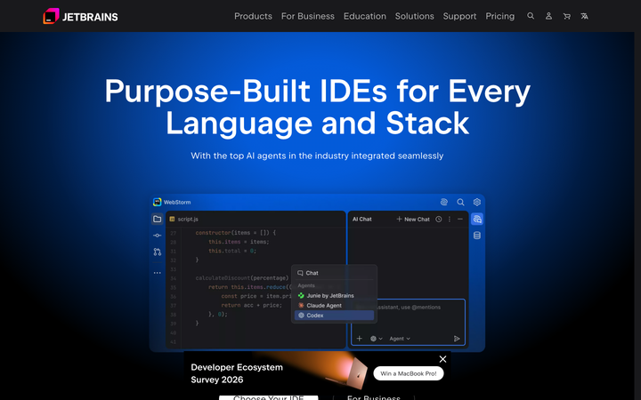 Screenshot of Jetbrains