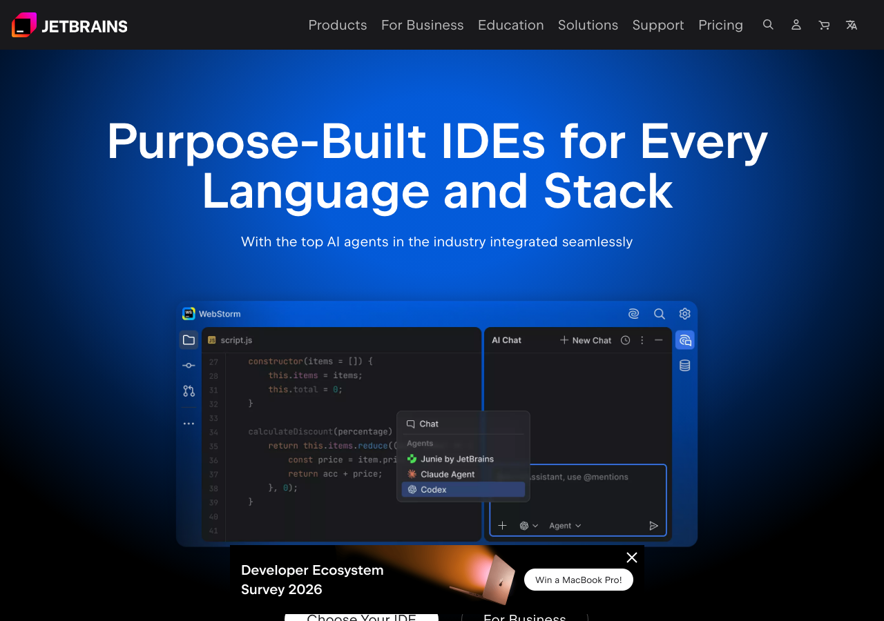 Screenshot of Jetbrains
