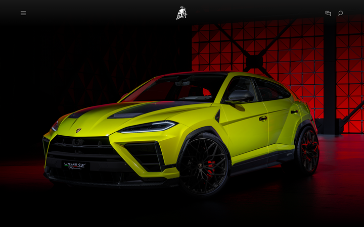 Screenshot of Lamborghini Com