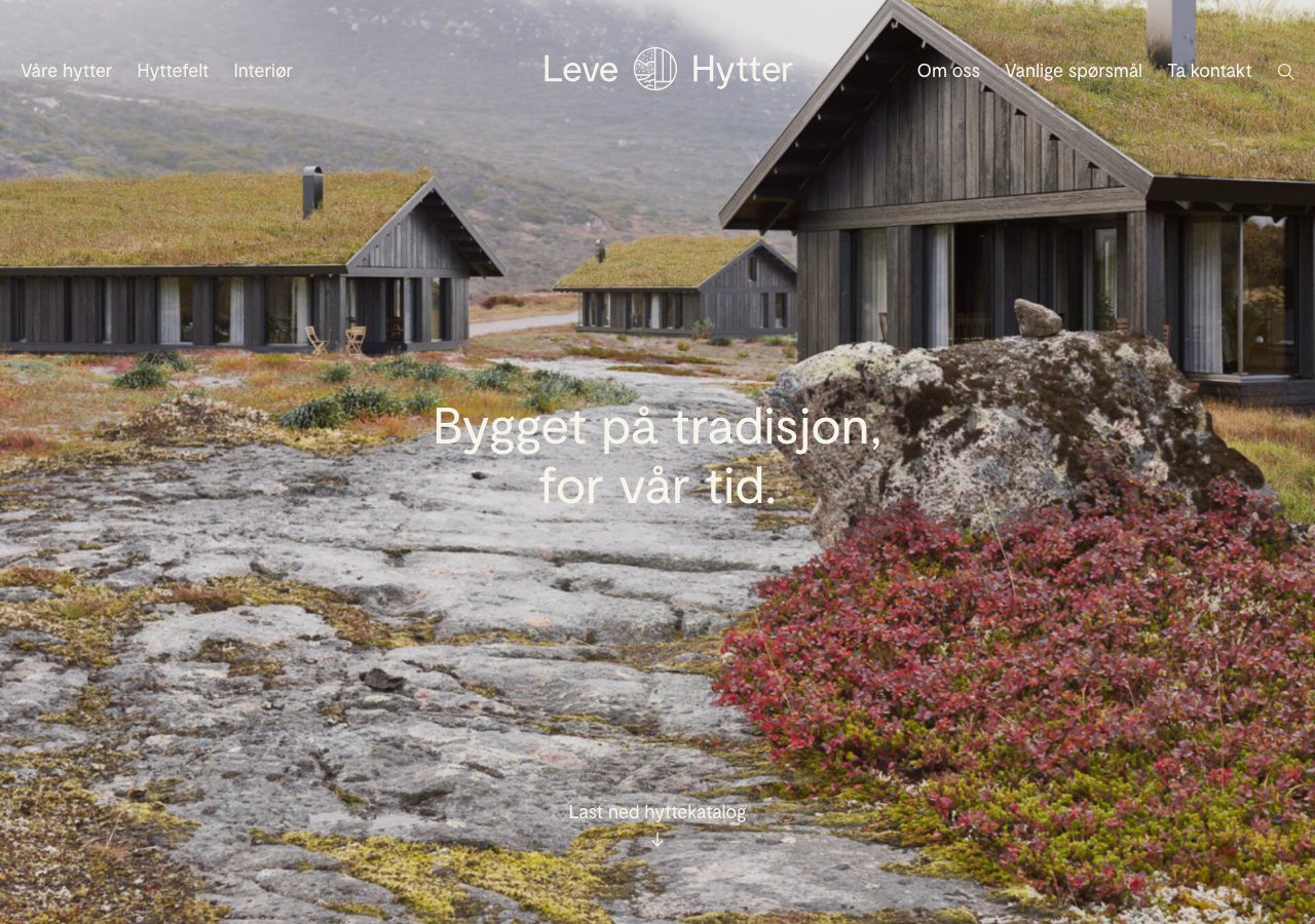 Screenshot of Leve Hytter
