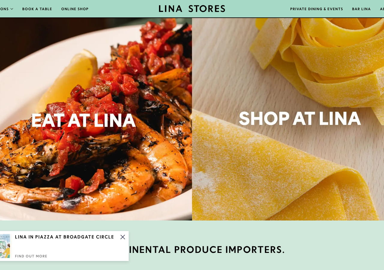 Screenshot of Lina Stores