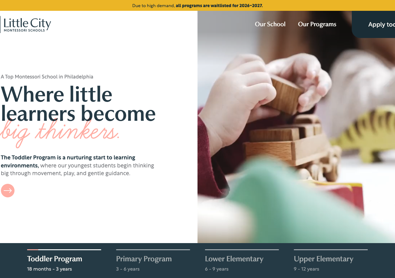 Screenshot of Little City Montessori