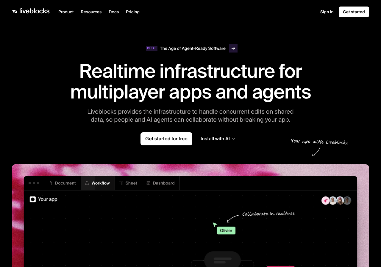 Screenshot of Liveblocks
