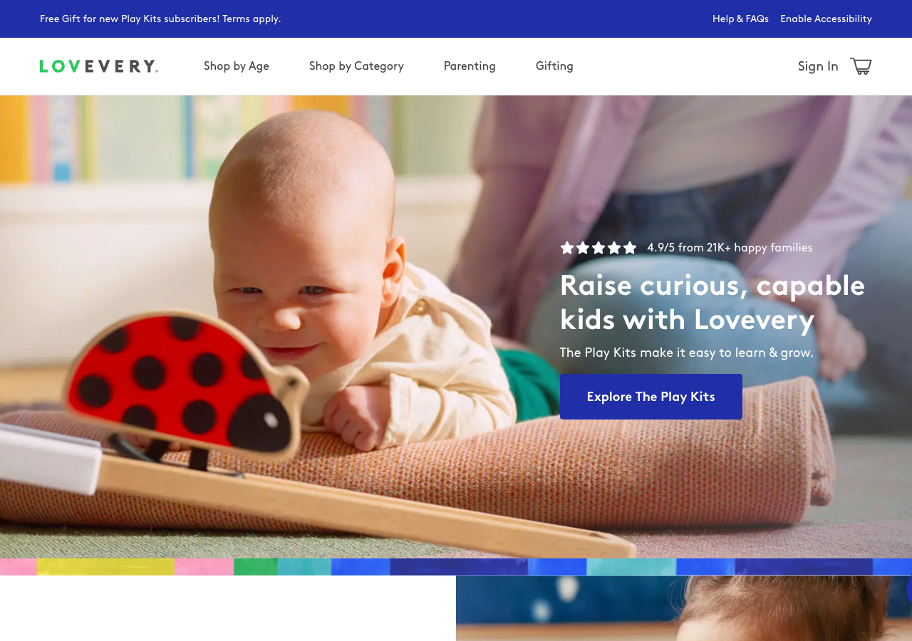 Screenshot of Lovevery 2