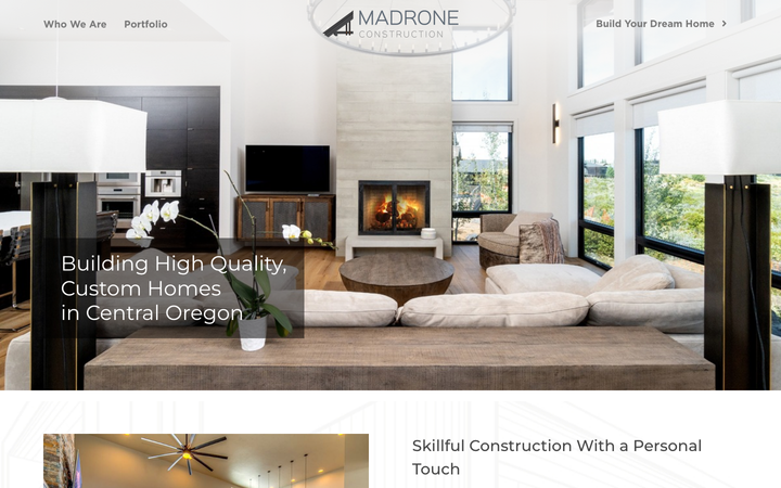 Screenshot of Madrone Construction