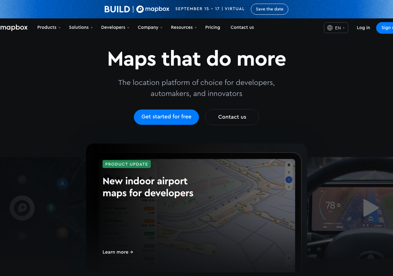 Screenshot of Mapbox