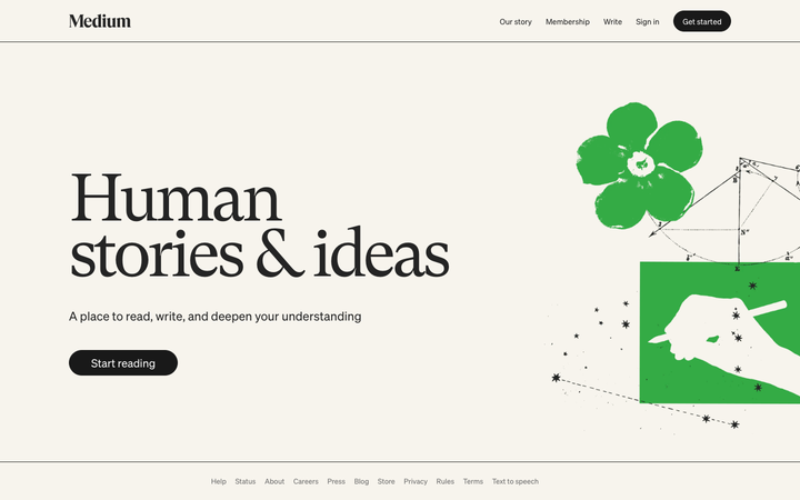 Screenshot of Medium