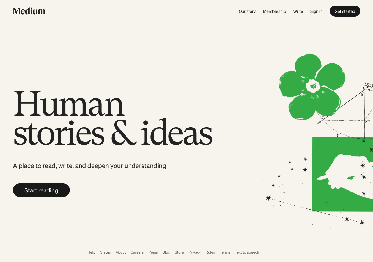 Screenshot of Medium