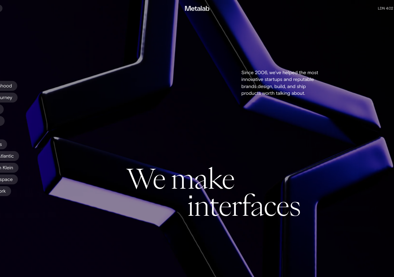 Screenshot of Metalab