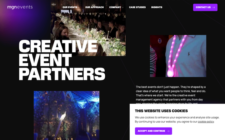 Screenshot of Mgn Events