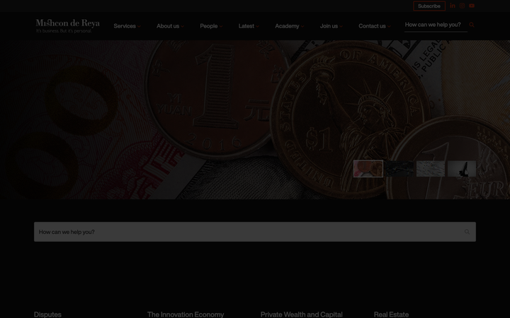 Screenshot of Mishcon De Reya 2