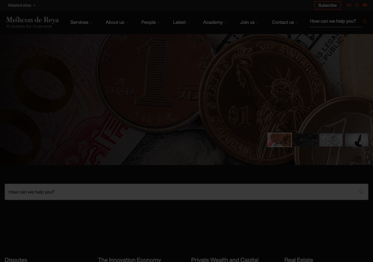 Screenshot of Mishcon De Reya
