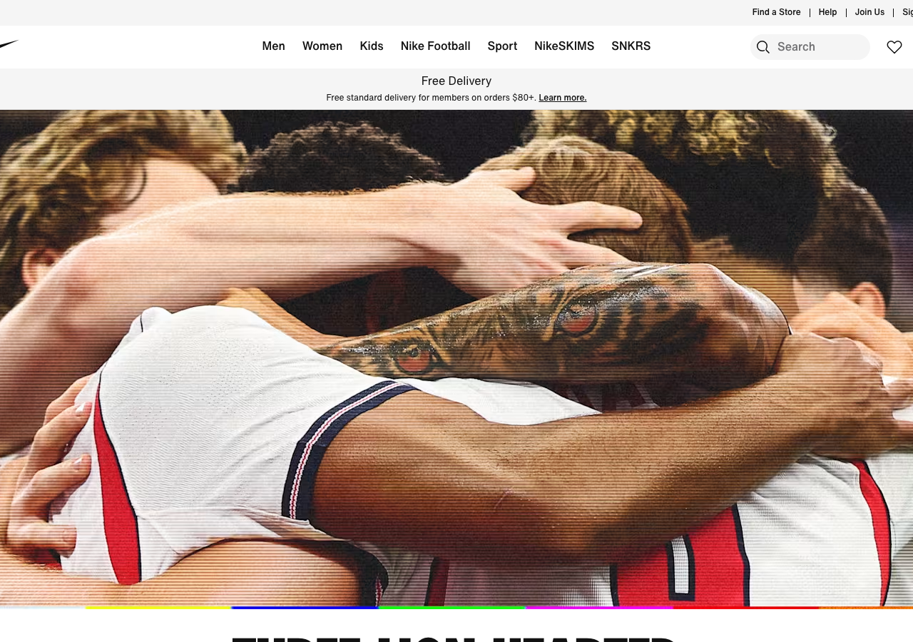 Screenshot of Nike Com
