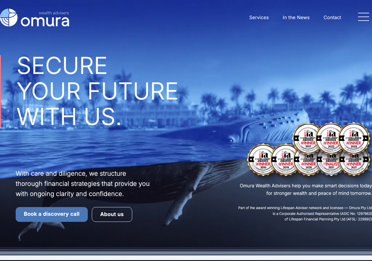 Screenshot of Omura Wealth Advisers