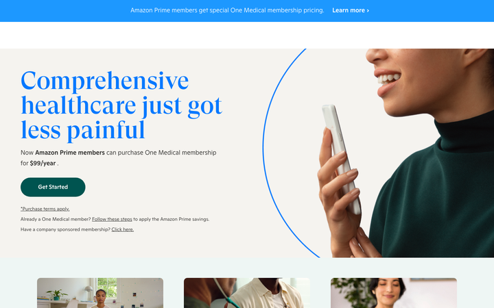Screenshot of One Medical