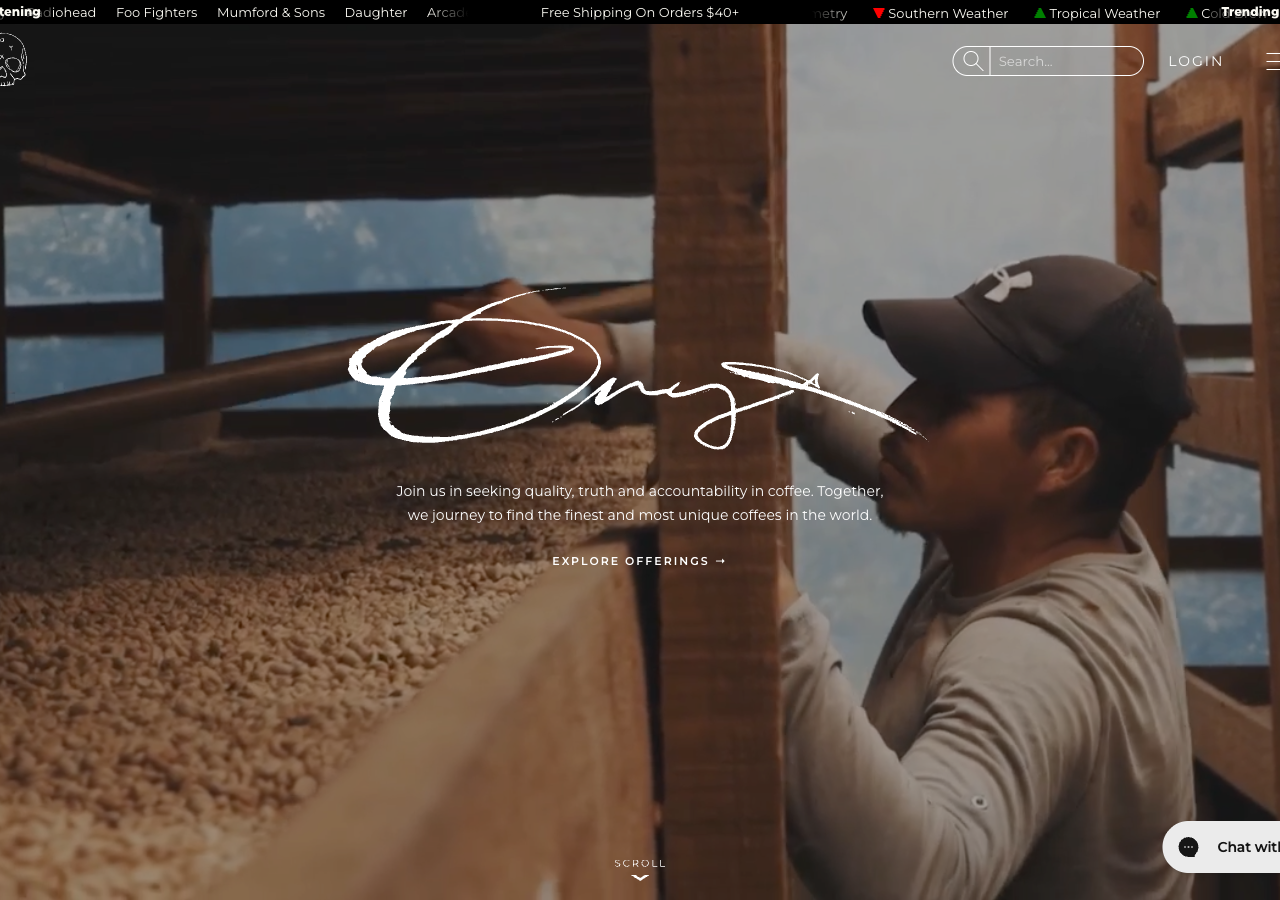 Screenshot of Onyx Coffee Lab
