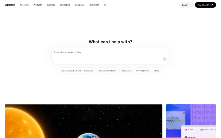 Screenshot of Openai
