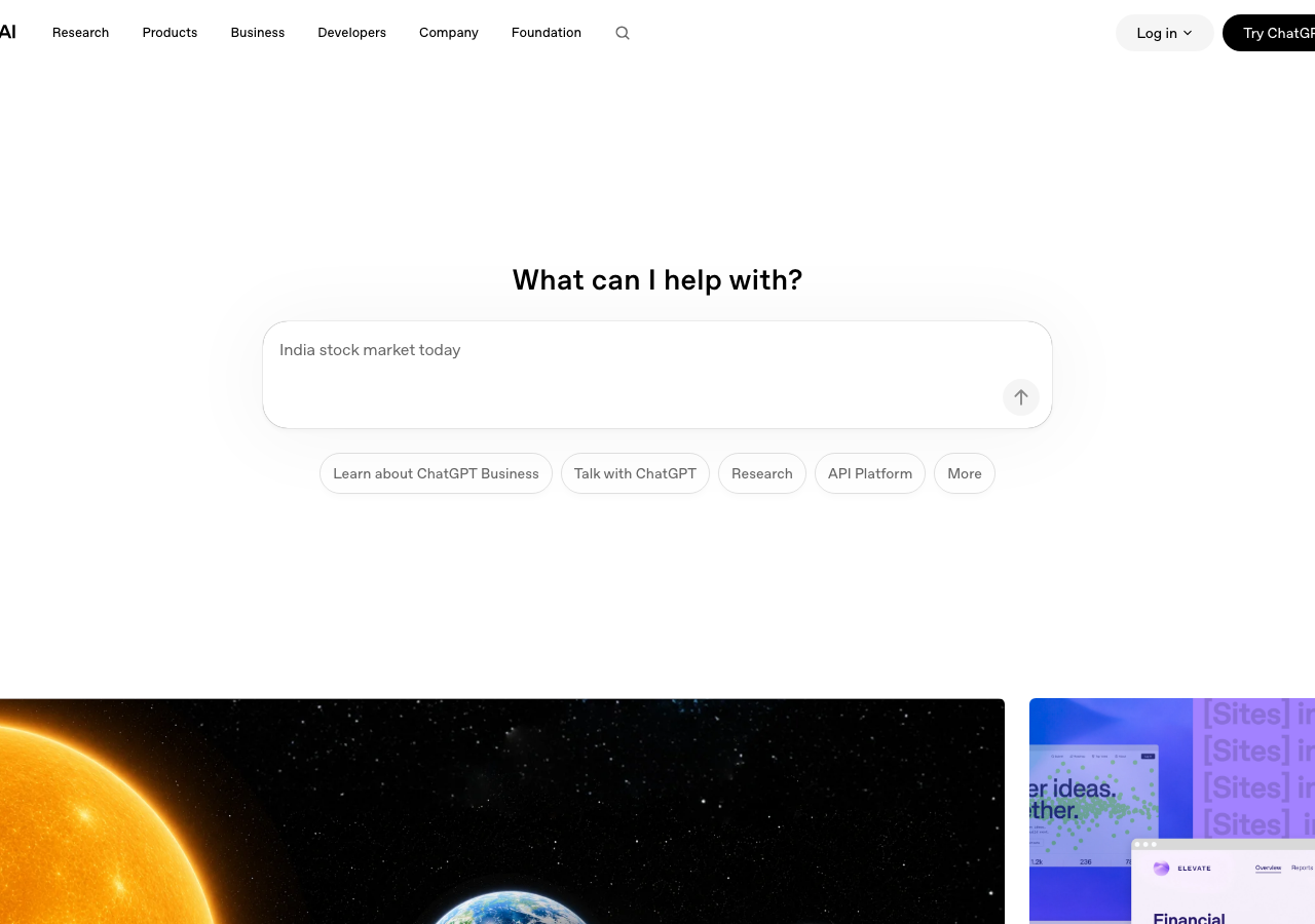 Screenshot of Openai