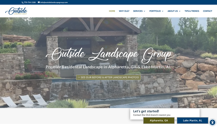 Screenshot of Outside Landscape Group