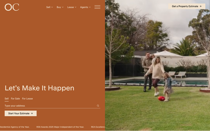 Screenshot of Ouwens Casserly Oc Real Estate