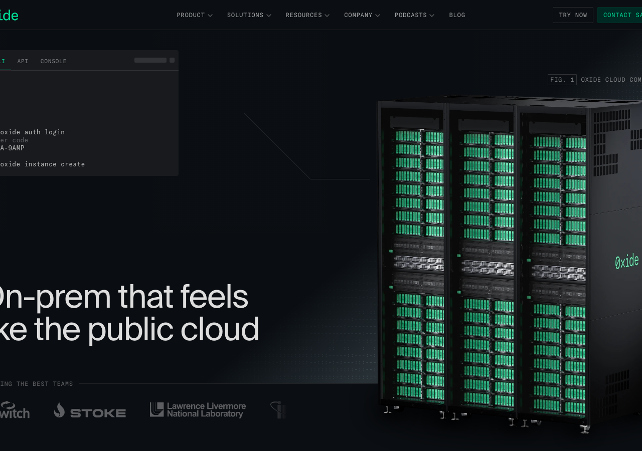 Screenshot of Oxide Computer Company