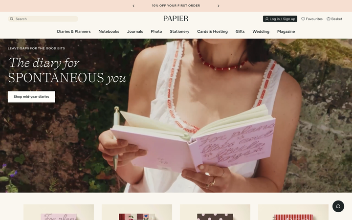 Screenshot of Papier