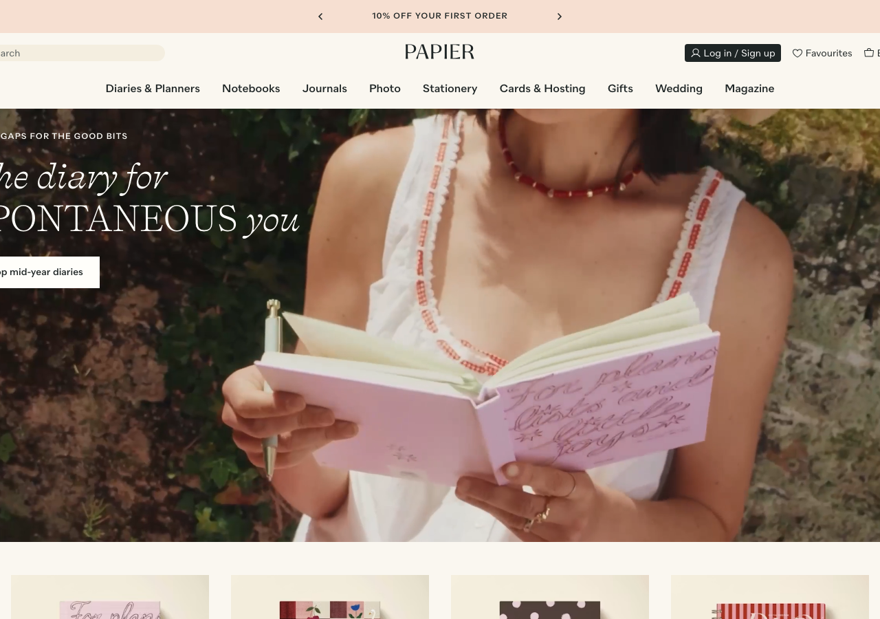 Screenshot of Papier
