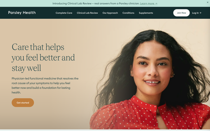 Screenshot of Parsley Health