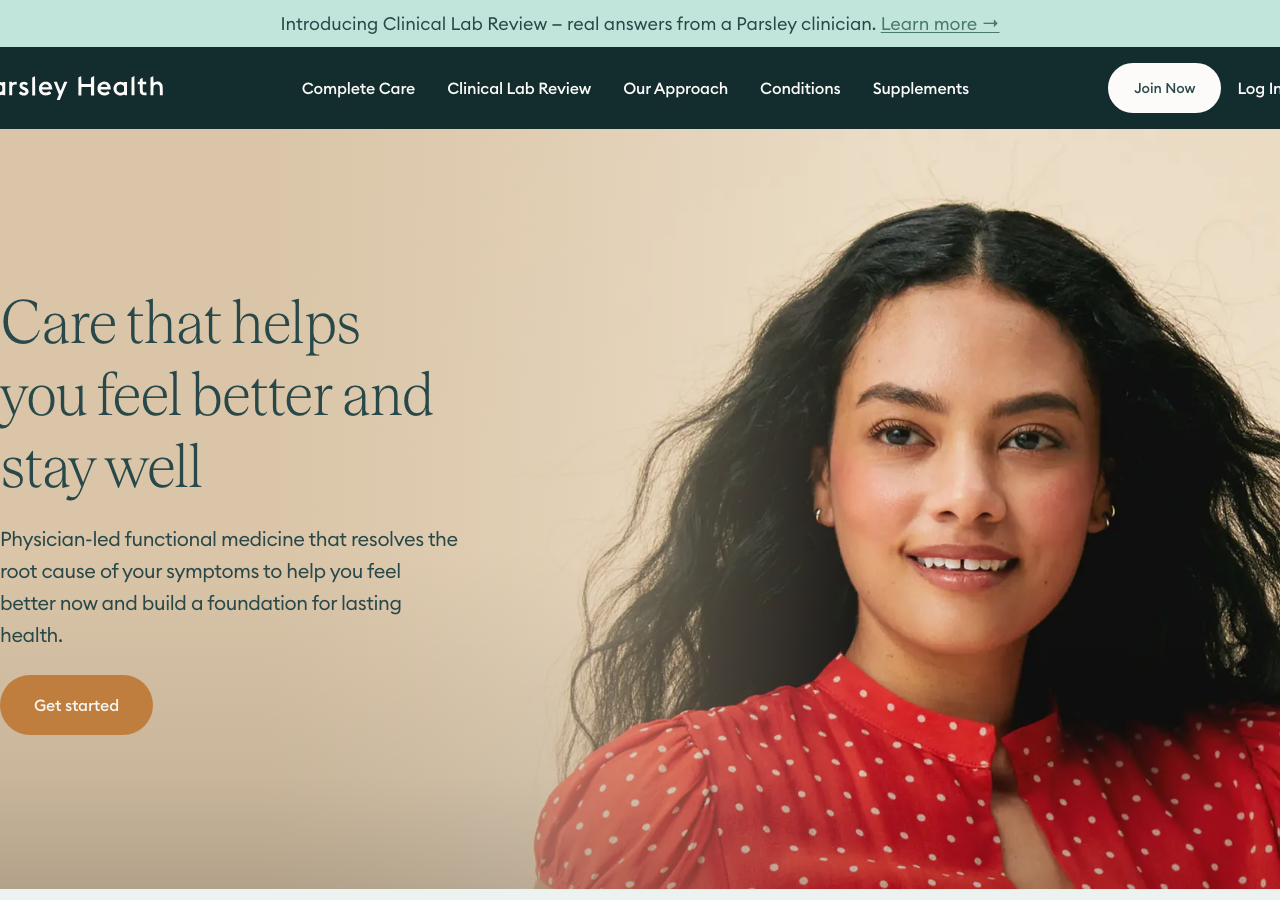 Screenshot of Parsley Health