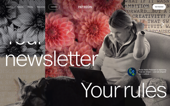 Screenshot of Patreon