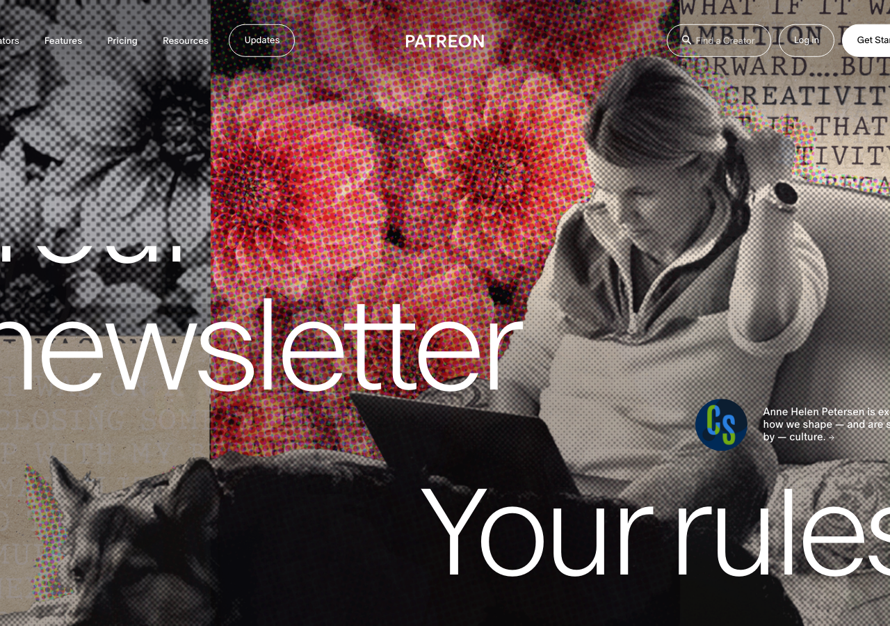 Screenshot of Patreon