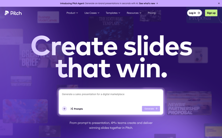 Screenshot of Pitch