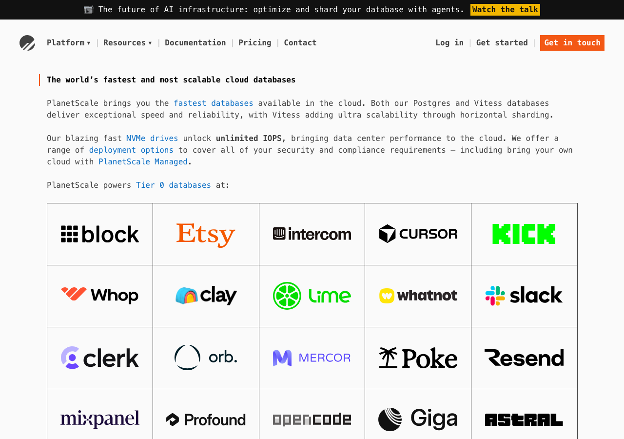 Screenshot of Planetscale