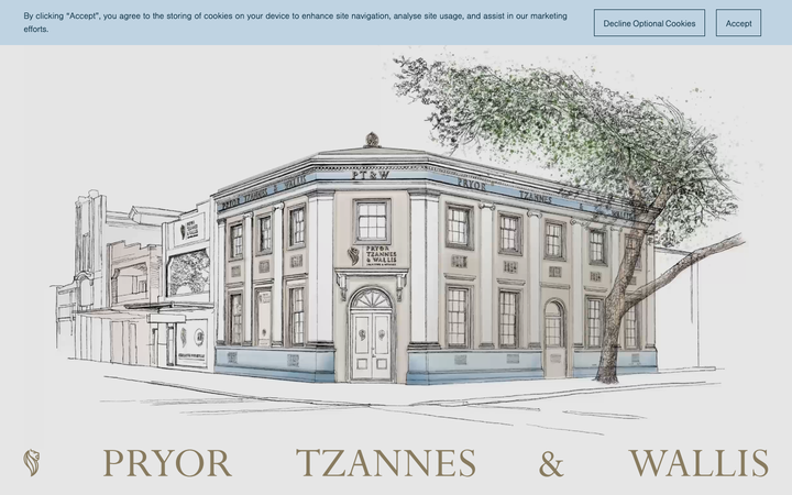 Screenshot of Pryor Tzannes Wallis