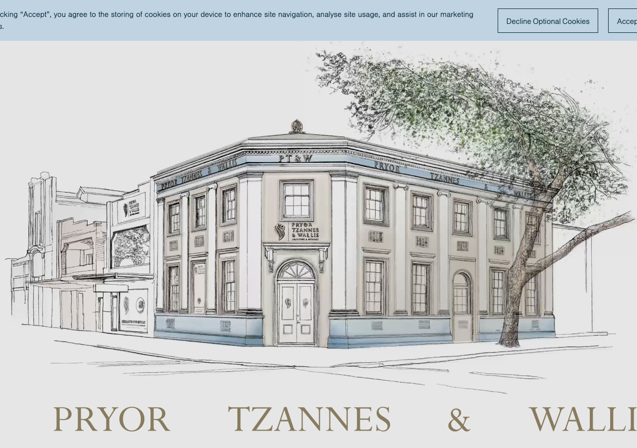 Screenshot of Pryor Tzannes Wallis