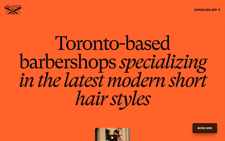 Screenshot of Rendezvous Barbers