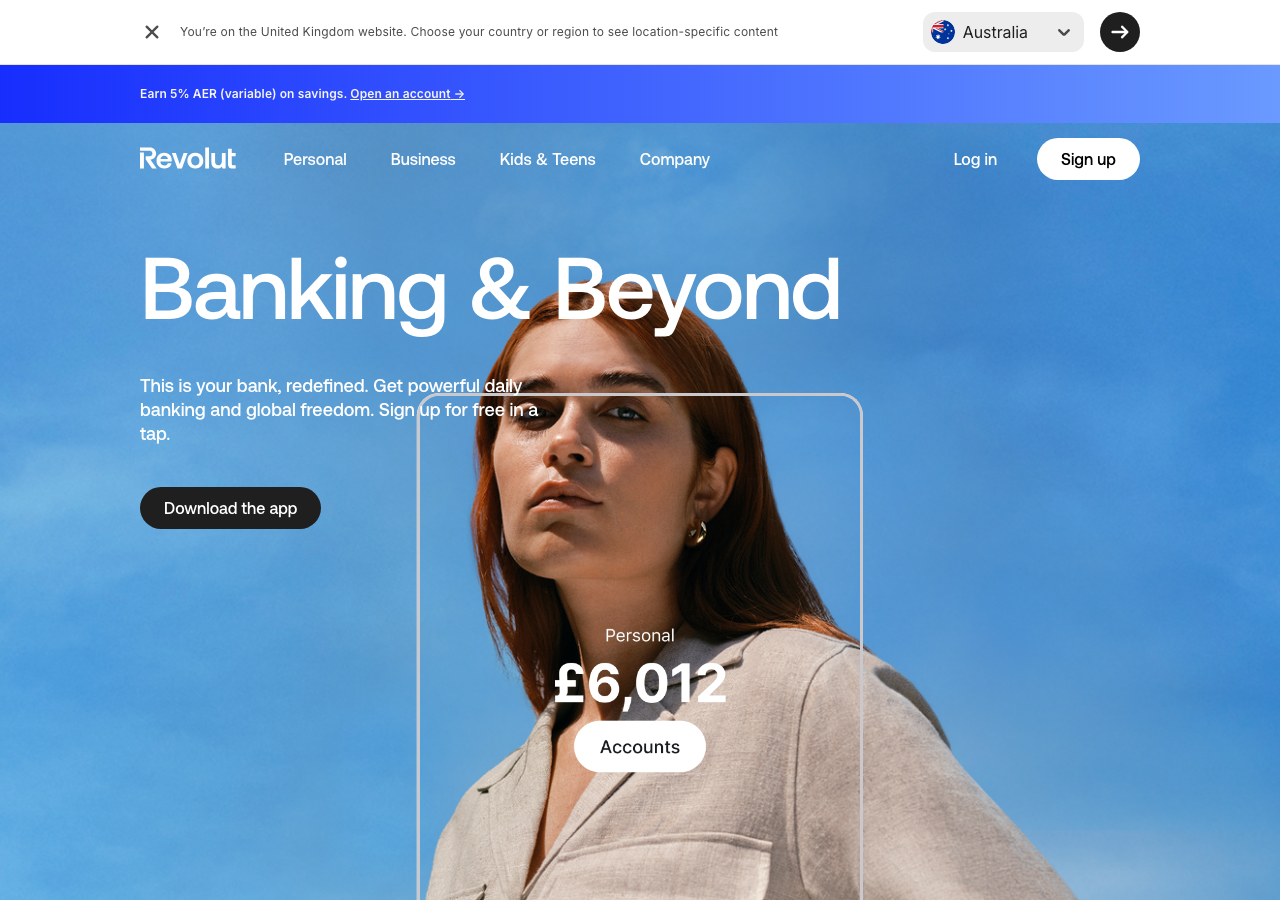 Screenshot of Revolut