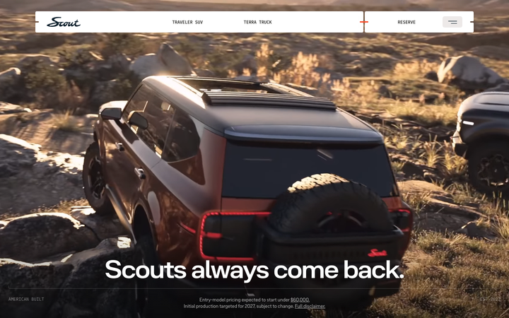 Screenshot of Scout Motors