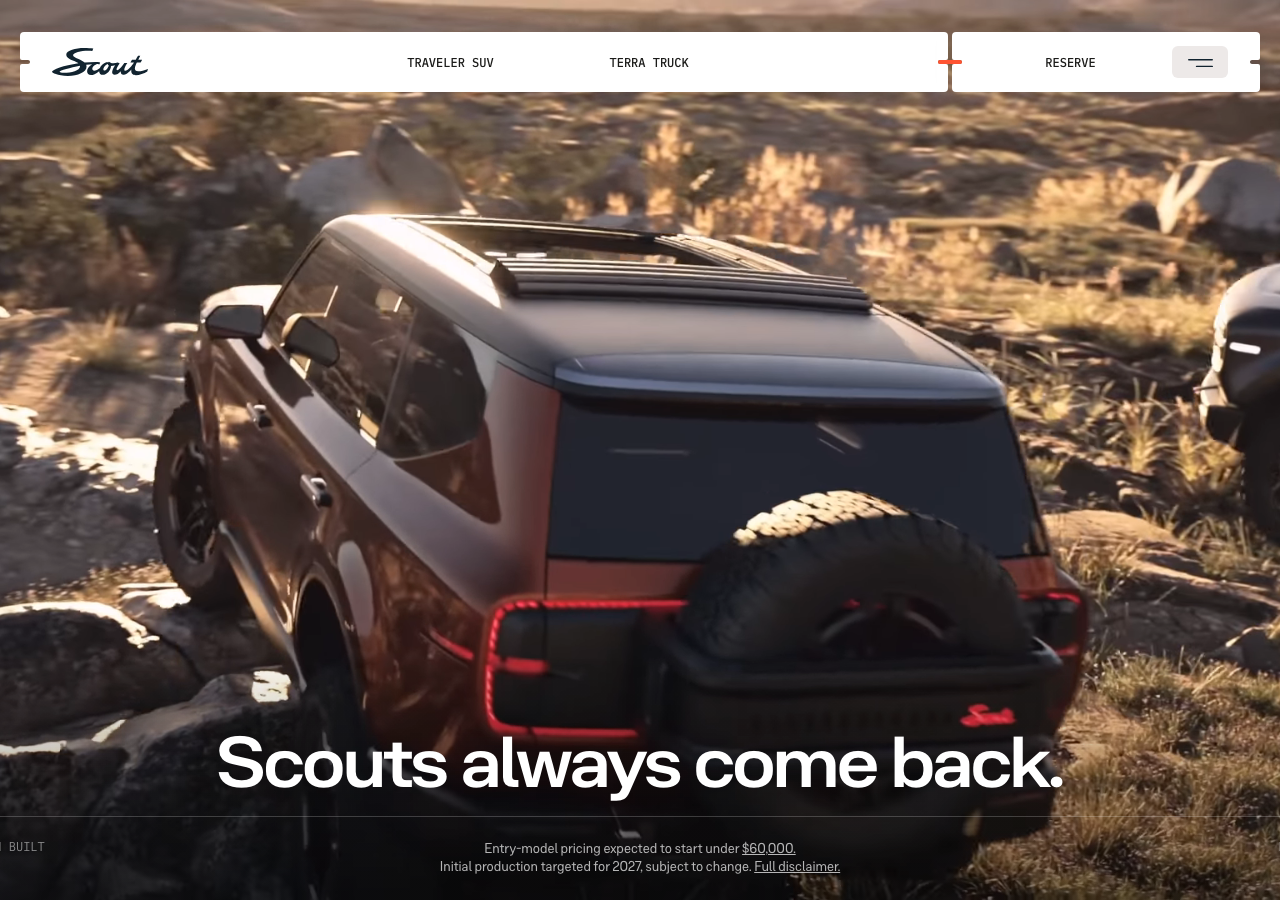 Screenshot of Scout Motors