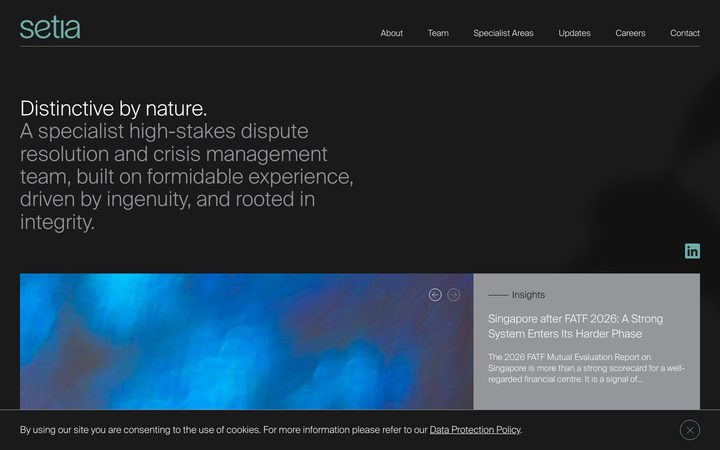 Screenshot of Setia Law