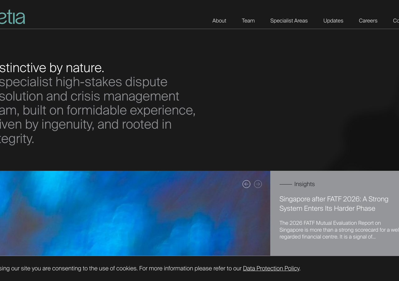 Screenshot of Setia Law