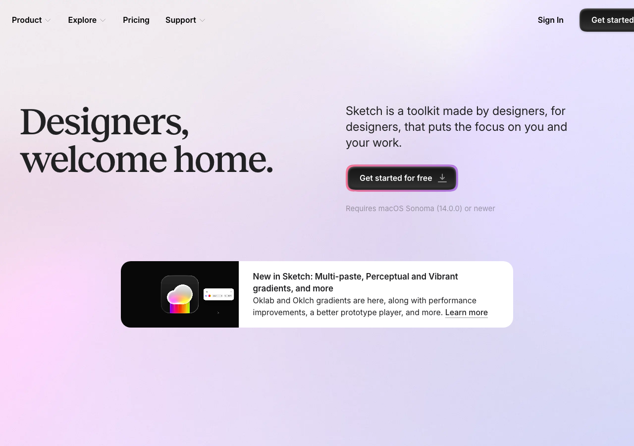 Screenshot of Sketch