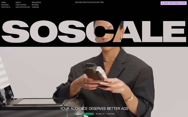 Screenshot of Soscale