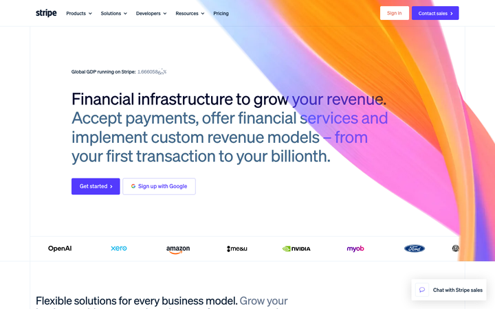 Screenshot of Stripe