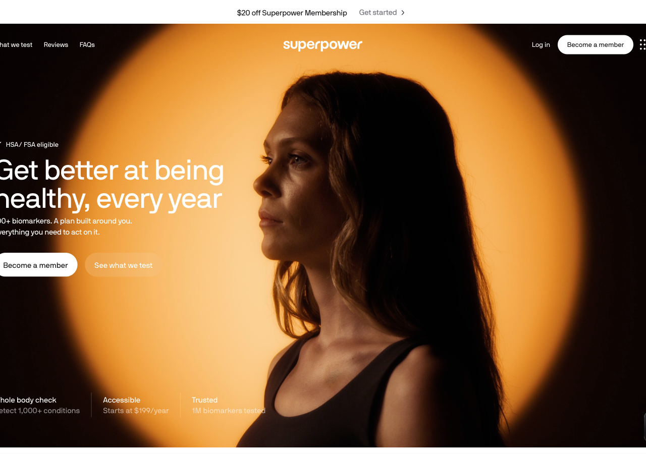 Screenshot of Superpower Health