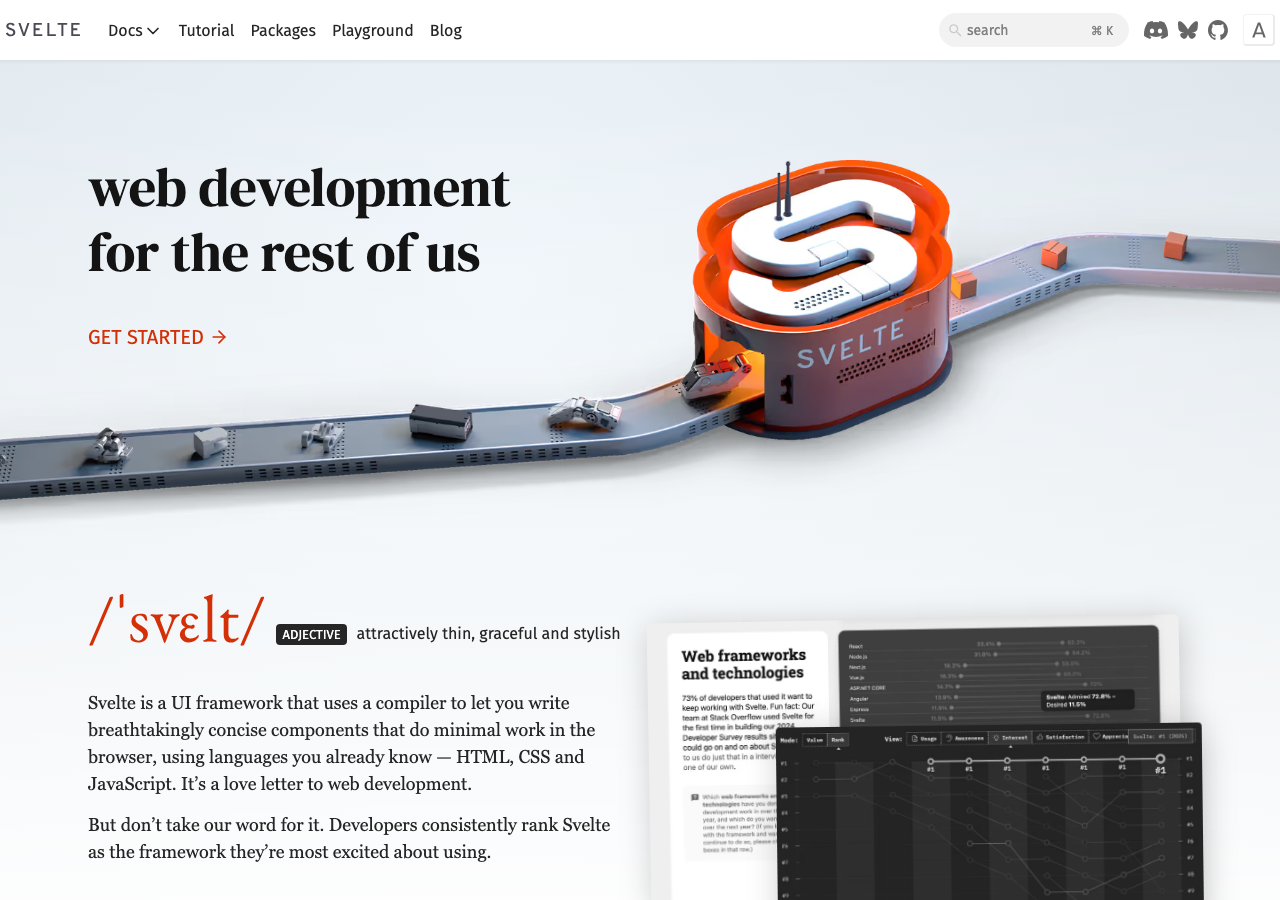 Screenshot of Svelte