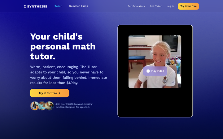 Screenshot of Synthesis Tutor 2
