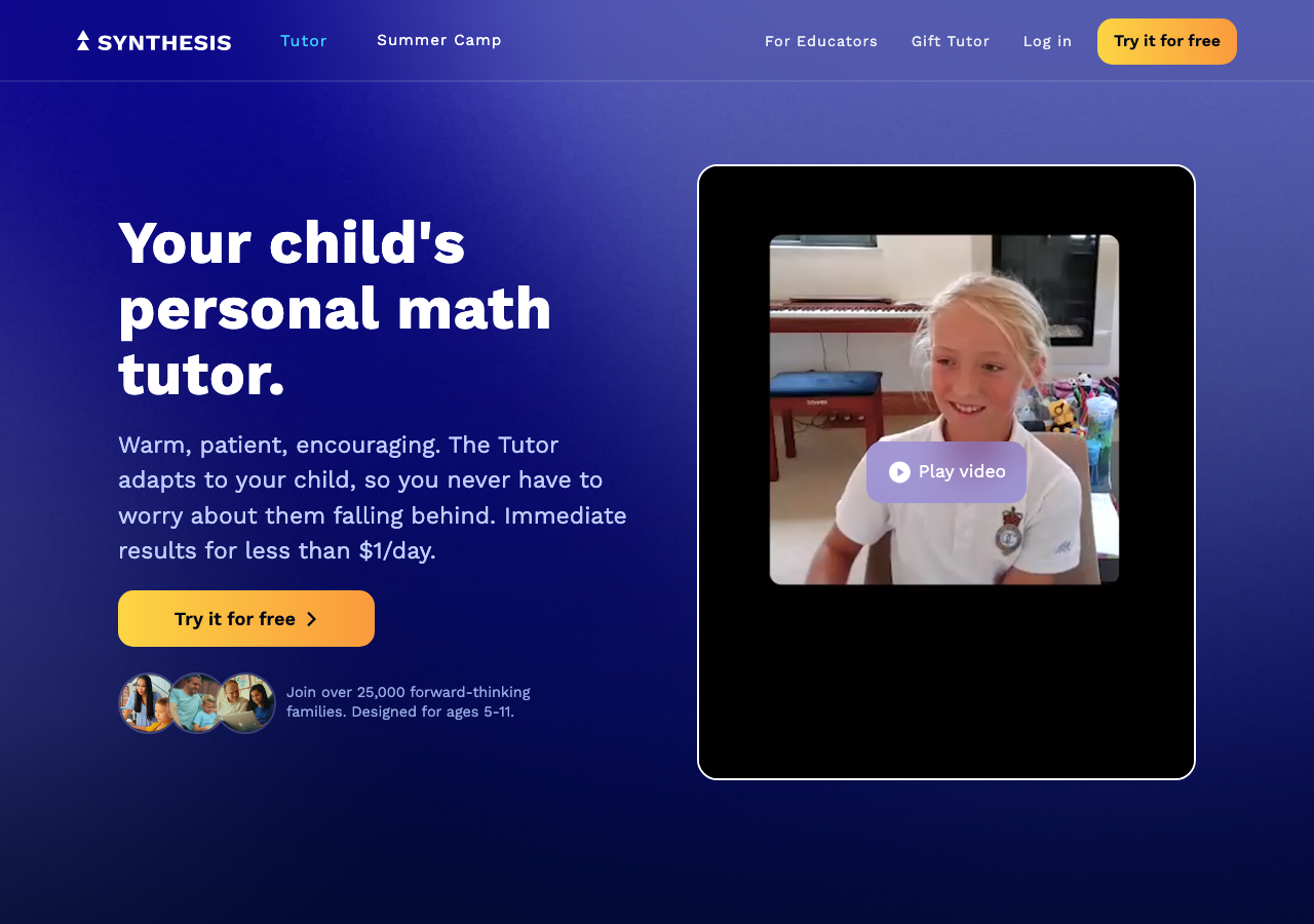 Screenshot of Synthesis Tutor 2
