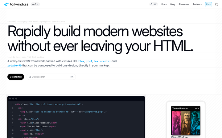 Screenshot of Tailwind Css