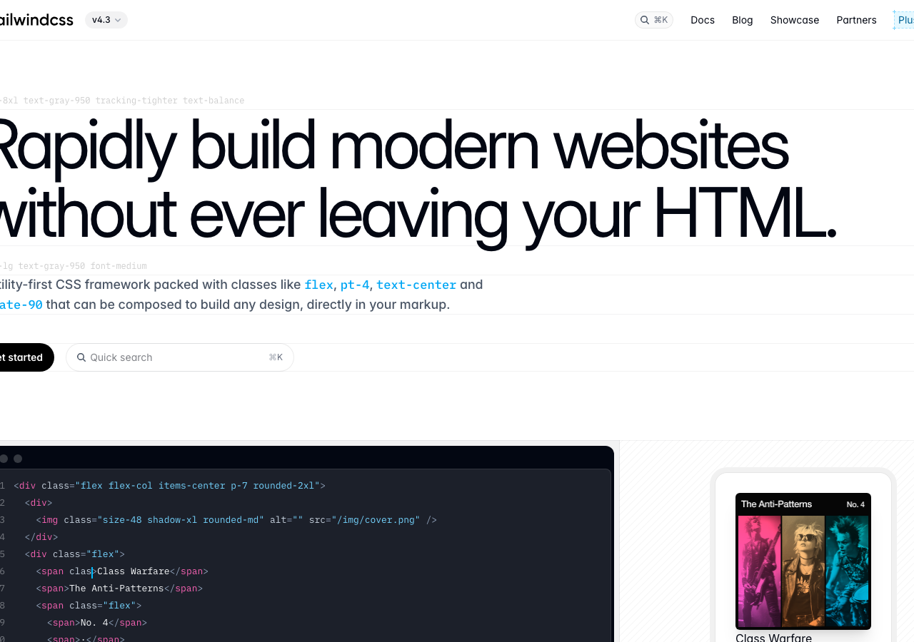 Screenshot of Tailwind Css